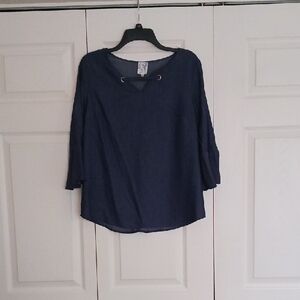 NAIF Elegant Dark Blue Women's Blouse